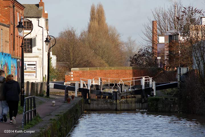 canal lock gates in Leicester