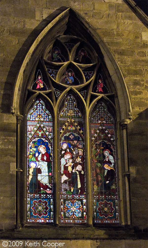 window Stained glass window at St Mary de castro
