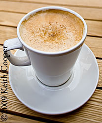 latte Cup of coffee on wooden table
