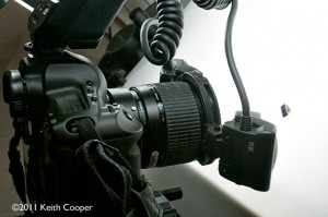 MT-24EX flash mounted on MP-E65 lens