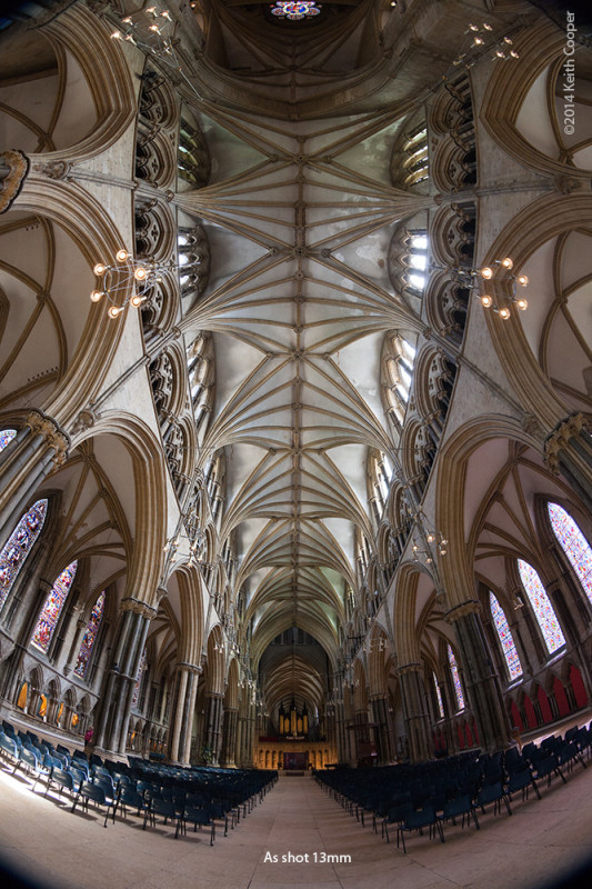 Inside Lincoln cathedral - wide view