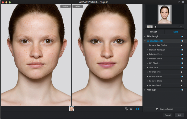 using portrait+ on an image