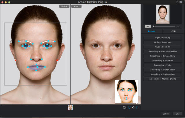 refining results of facial feature detection