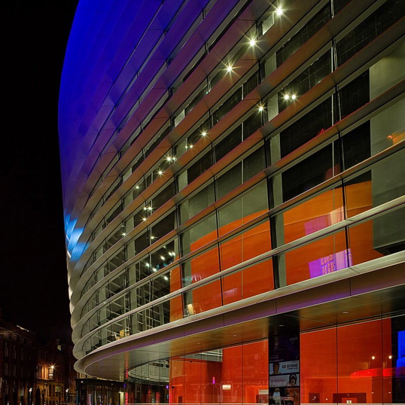 Curve, at night
