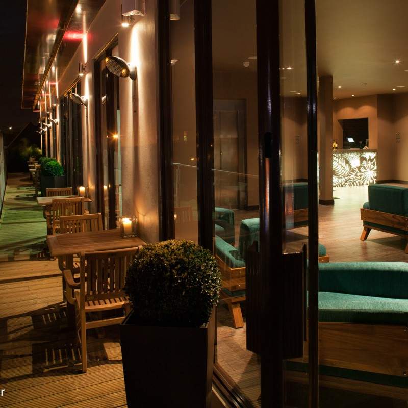 Hotel roof bar