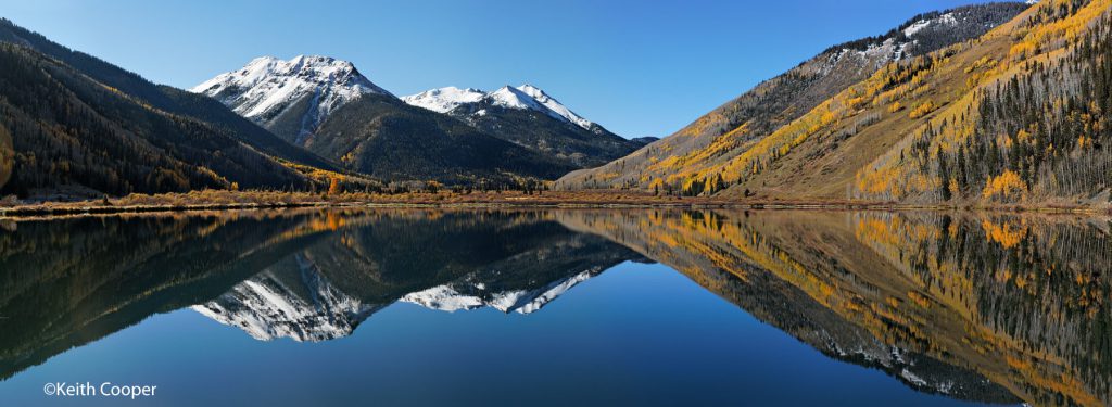 Mountain lake reflection