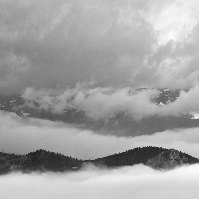 Cloud and mountains.