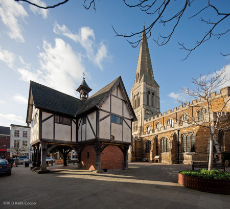 Market harborough, church and grammar school