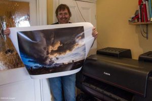 Print of a photo of a sunset from my loft