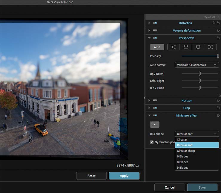 blur options