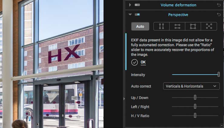 missing exif data