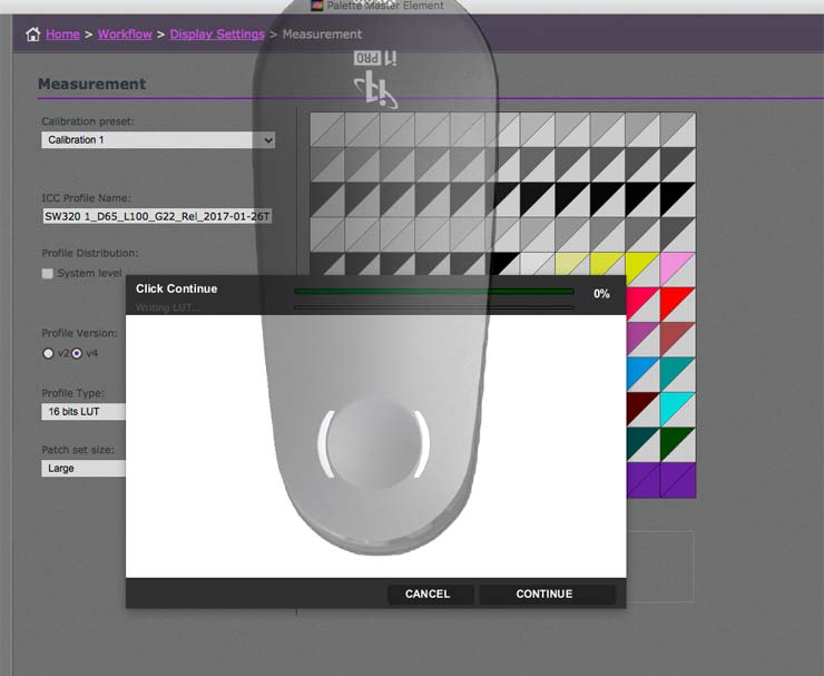 calibrate with i1 pro2