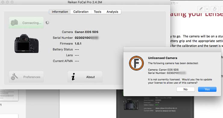 focal camera license