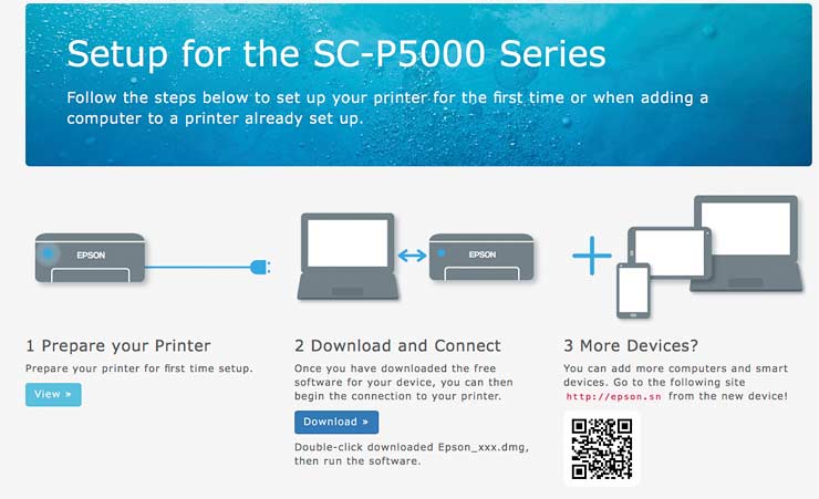 setup printer workflow