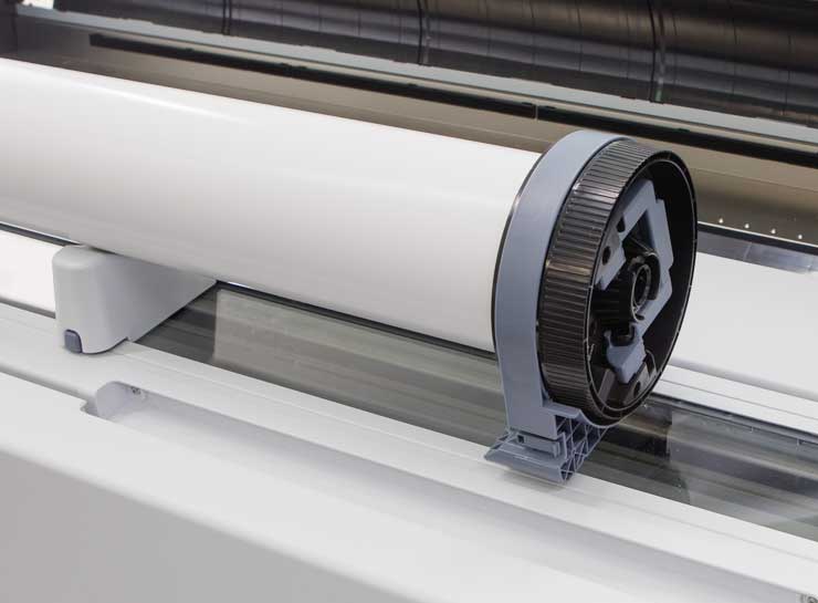 roll spindle attached