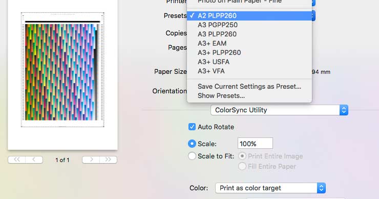 paper presets