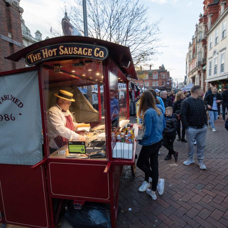 hot sausage stall