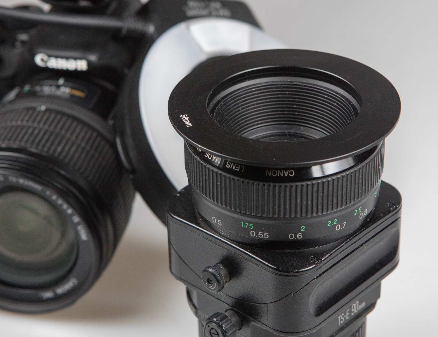 90mm with 58mm