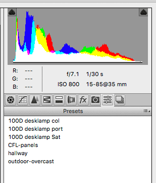 available presets