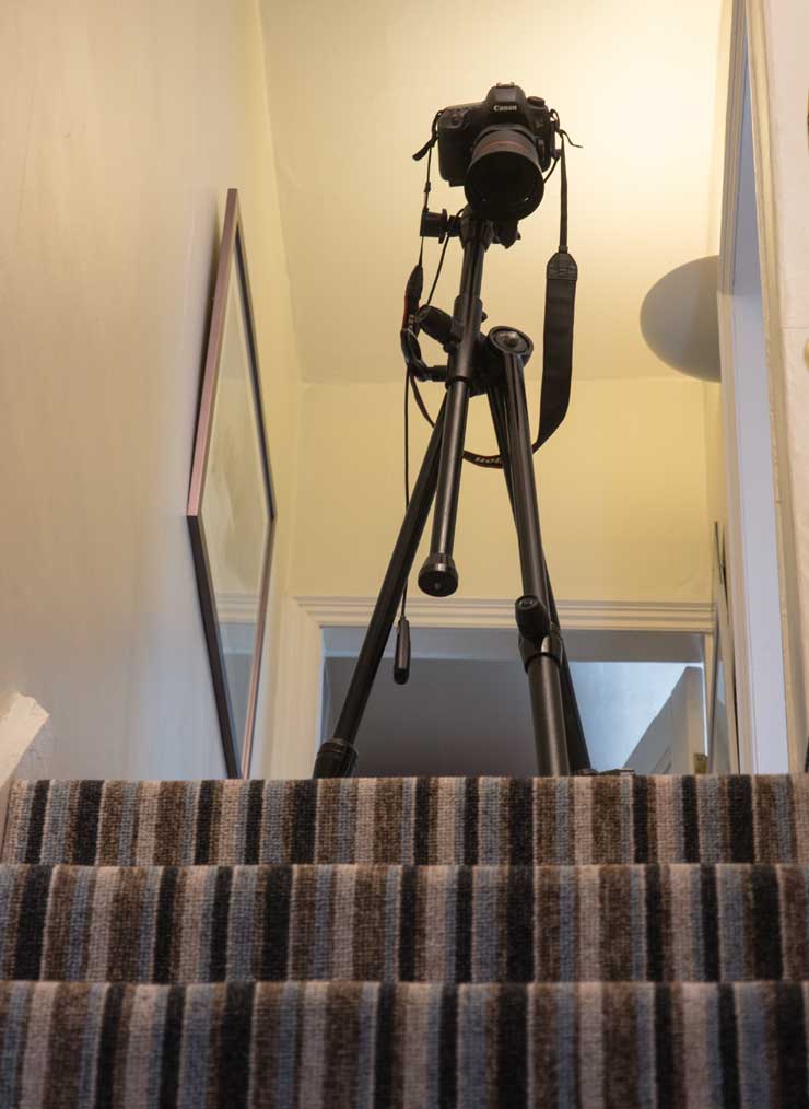 top of stairs