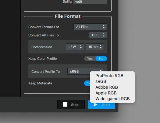 output profile