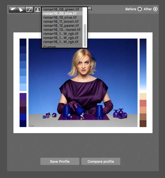 test-images-from-screen-profiling