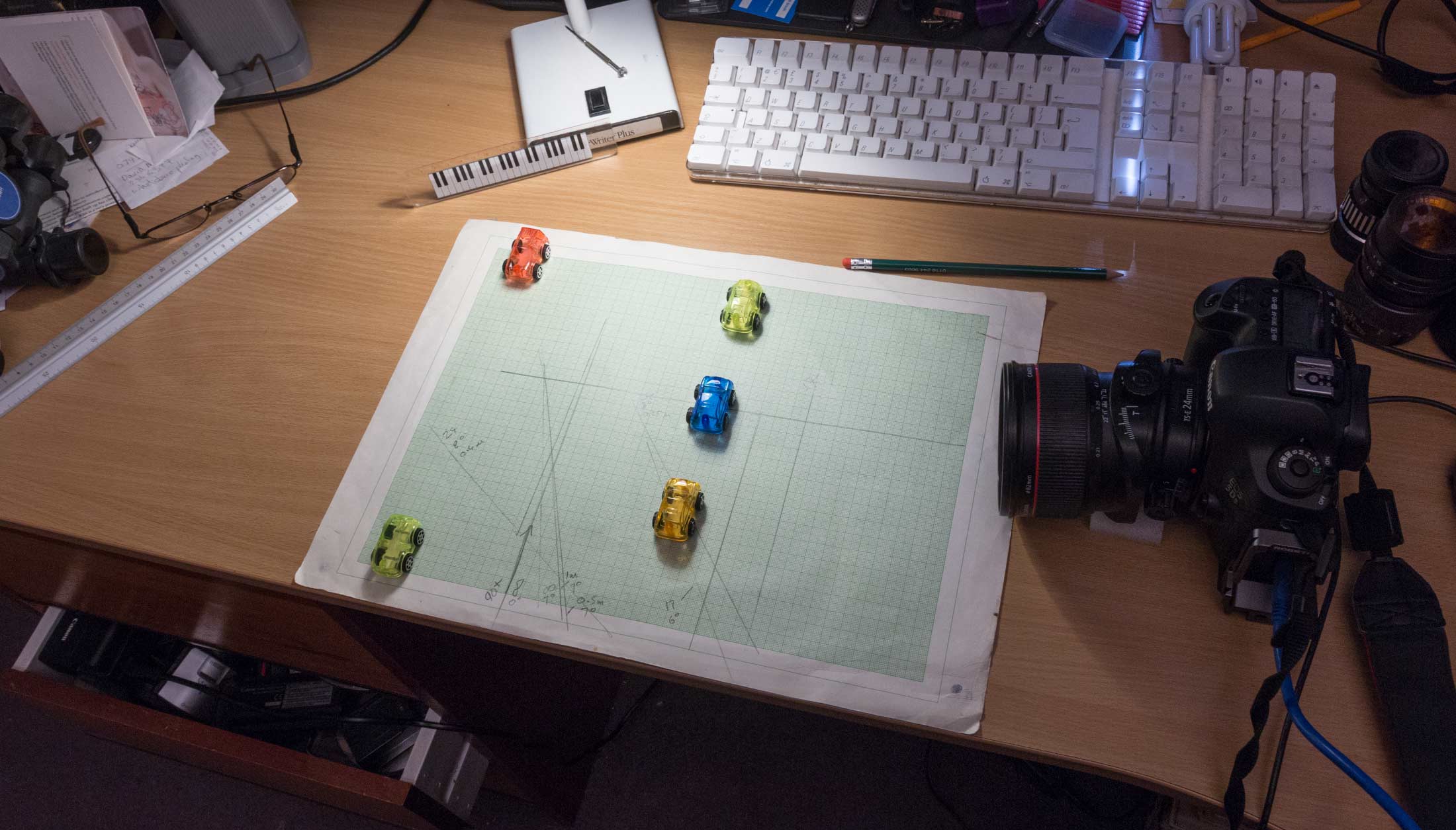cars on a desk