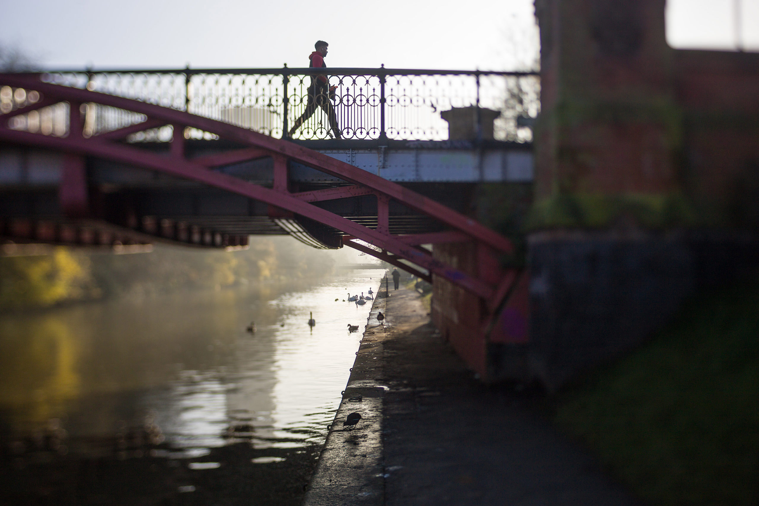 bridge with sideways tilt