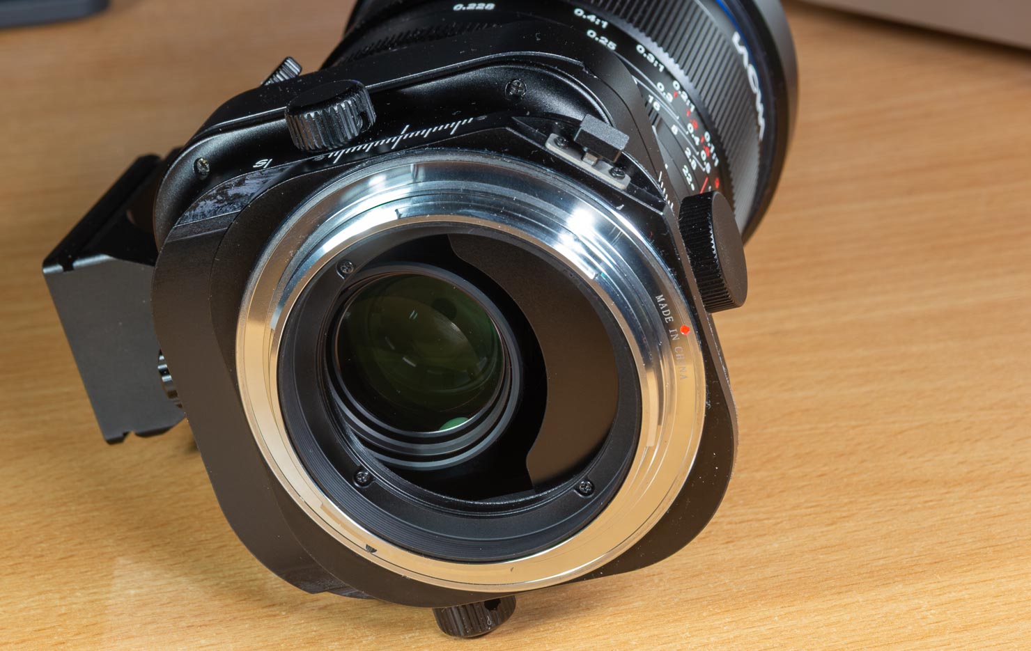 Lens at full shift